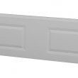 Panel kazetový se zámky proti sevření prstů, povrch woodgrain, výška sekce 500 nebo 610 mm, tloušťka 40 mm, barva bílá RAL 9010.
