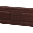 Panel kazetový se zámky proti sevření prstů, povrch woodgrain, výška sekce 500 nebo 610 mm, tloušťka 40 mm, barva imitace dřeva mahagon.