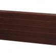Panel lamelový se zámky proti sevření prstů, povrch woodgrain, výška sekce 500 nebo 610 mm, tloušťka 40 mm, barva imitace dřeva mahagon.