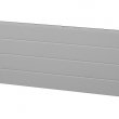 Panel lamelový, povrch stucco (Hoesch), výška sekce 488 nebo 610 mm, tloušťka 40 mm, barva bílá RAL 9002.