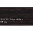 Panel lamelový se zámky proti sevření prstů, povrch hladký, výška sekce 500 nebo 610 mm, tloušťka 40 mm, barva imitace dřeva bahenní dub.