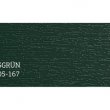 Panel lamelový se zámky proti sevření prstů, povrch hladký, výška sekce 500 nebo 610 mm, tloušťka 40 mm, barevná fólie moosgrün (zelená mechová).